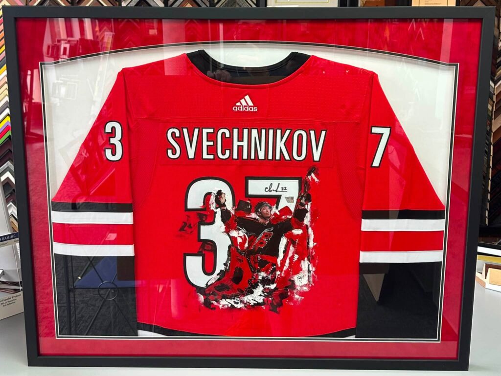 Custom Framed Hand-Painted Andrei Svechnikov Jersey