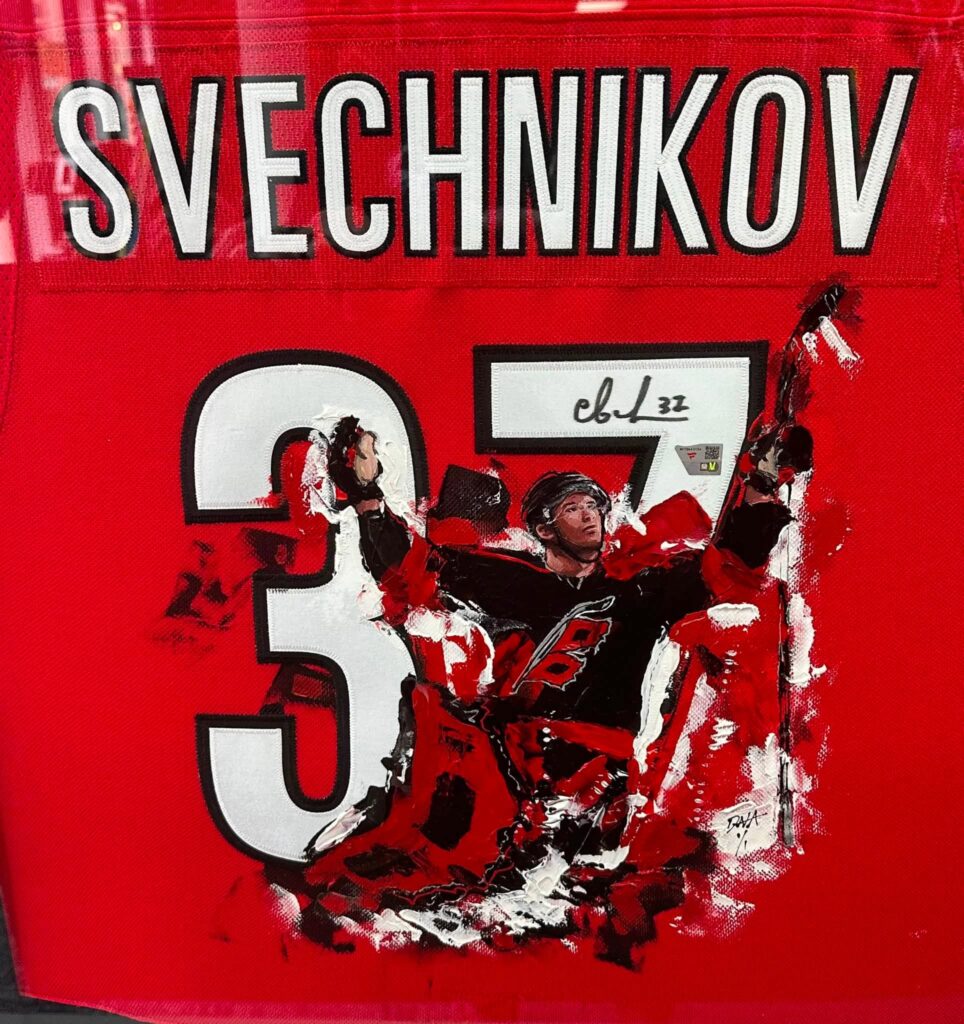 Custom Framed Hand-Painted Andrei Svechnikov Jersey