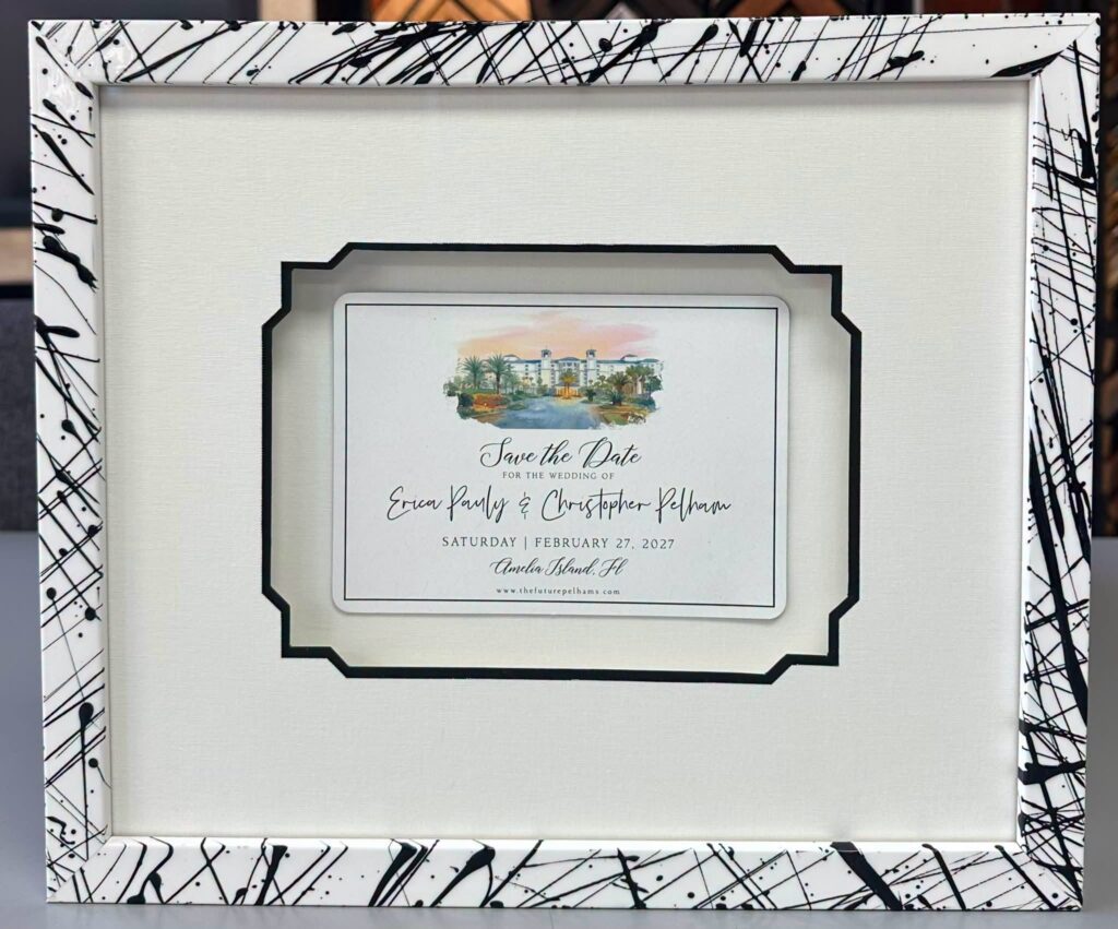 Custom Framed Wedding Invitation