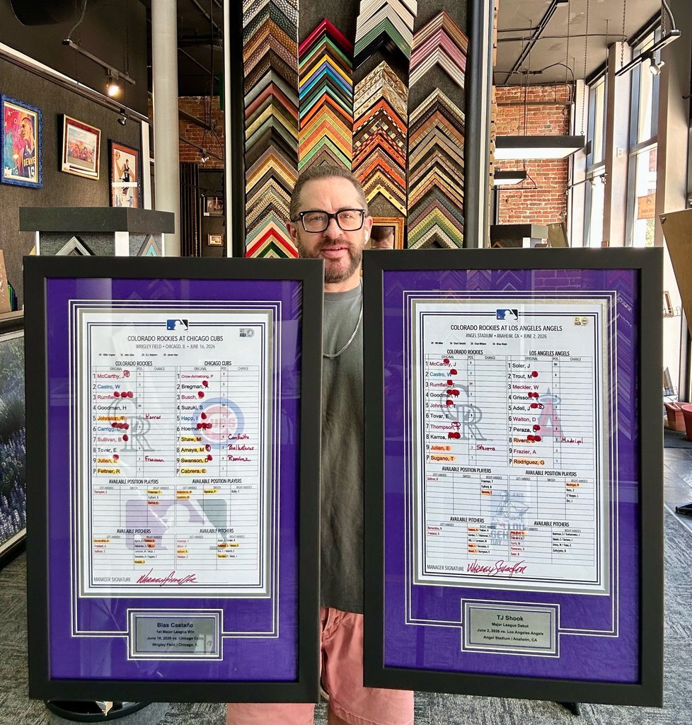 Custom Framed TJ Shook & Blas Castaño Lineup Cards