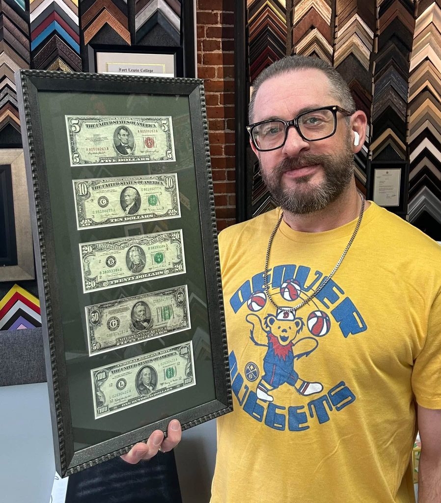 Custom Framed Dollar Bills