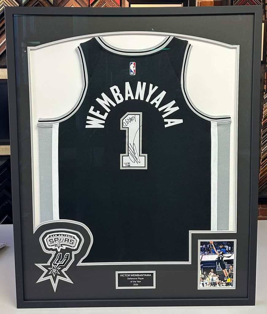 Custom Framed Victor Wembanyama San Antonio Spurs Jersey