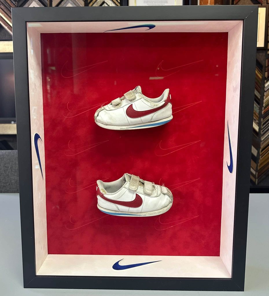 Custom Framed Children's Nike Cortez Shoe Shadowbox 