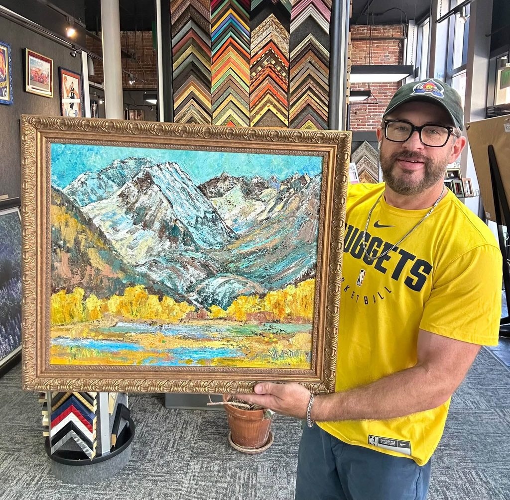 Painting on Canvas Stretched & Custom Framed