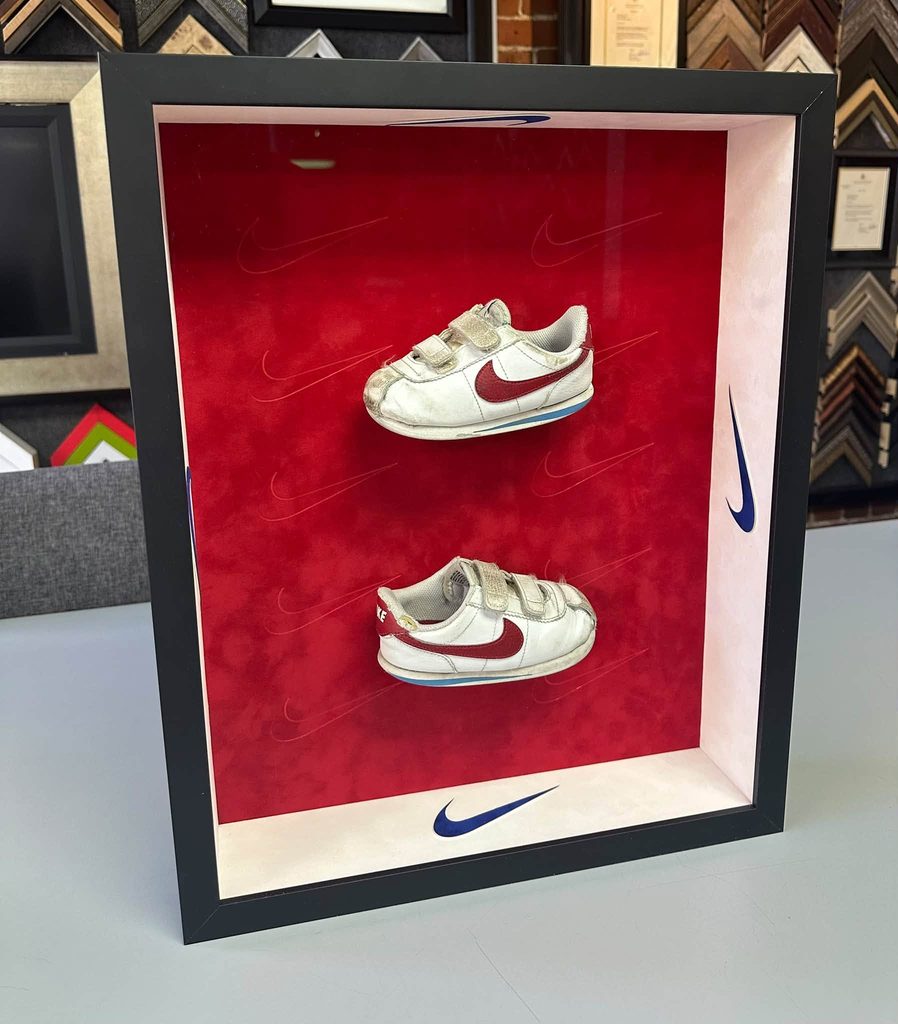 Custom Framed Children's Nike Cortez Shoe Shadowbox 