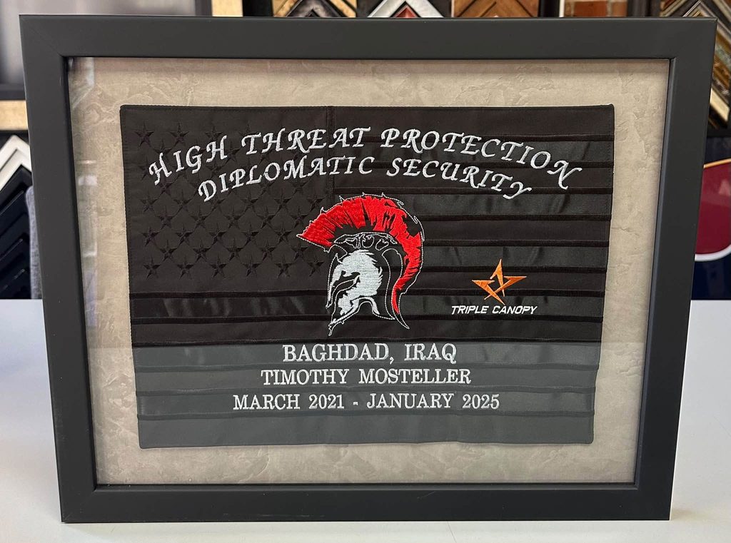 Custom Framed Military Flags