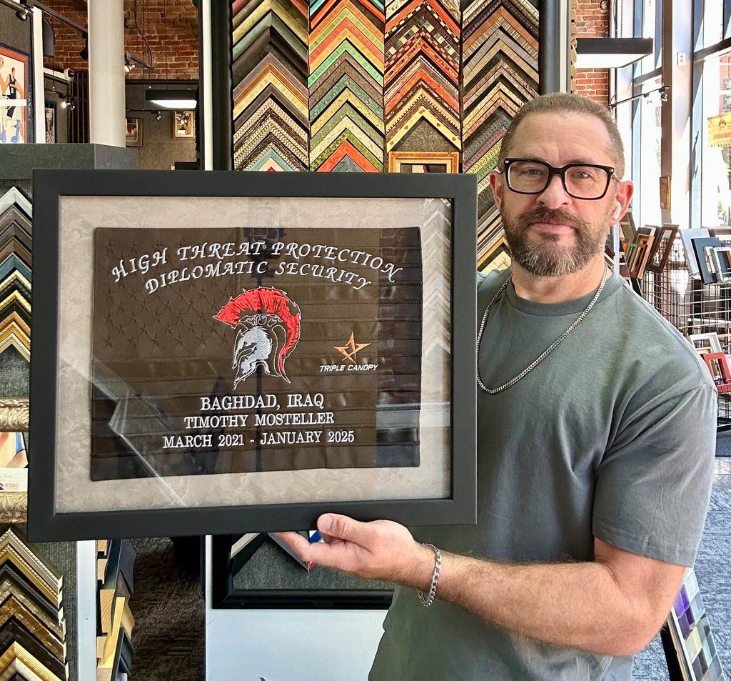 Custom Framed Military Flags