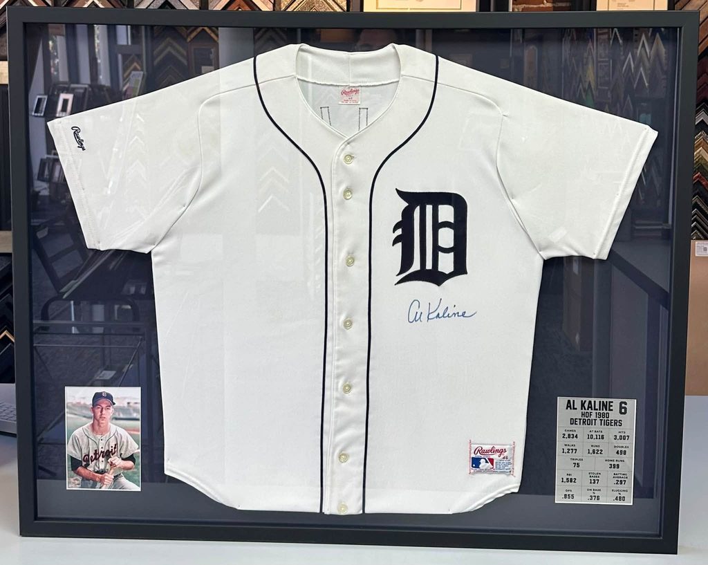 Custom Framed Al Kaline Detroit Tigers Jersey