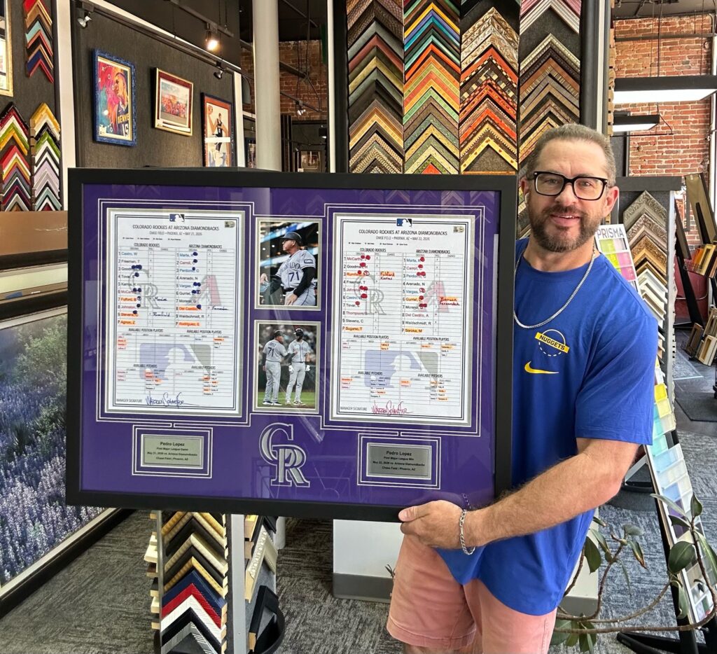 Custom Framed Baseball Lineup Cards | Colorado Rockies