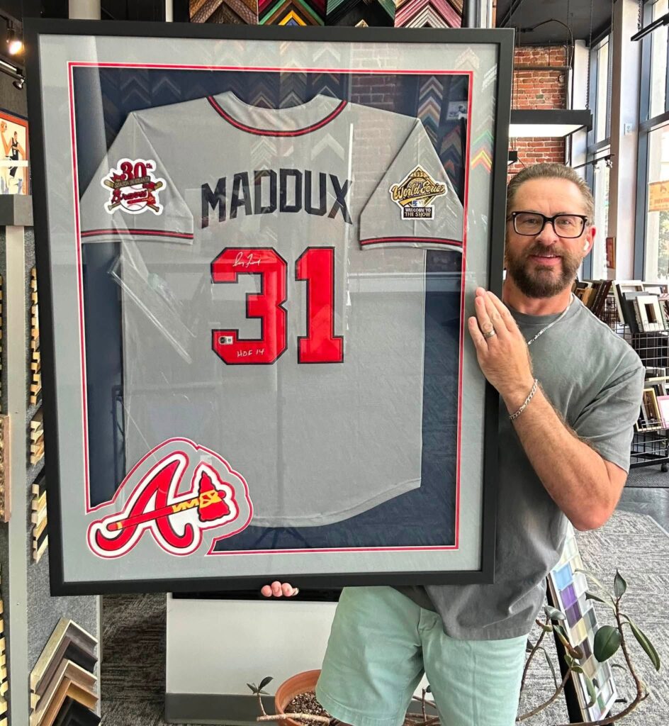 Custom Framed Greg Maddux Atlanta Braves Jersey