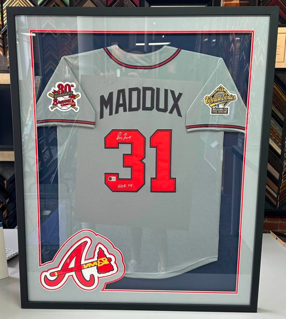 Custom Framed Greg Maddux Atlanta Braves Jersey
