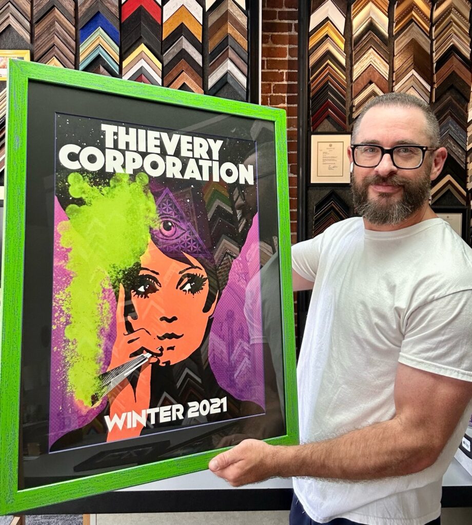 Custom Framed Thievery Corporation Concert Poster