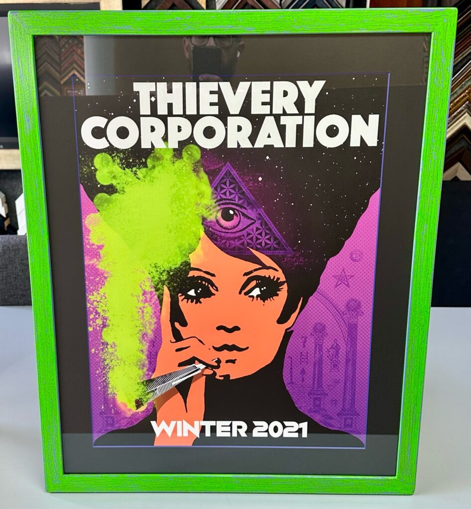 Custom Framed Thievery Corporation Concert Poster