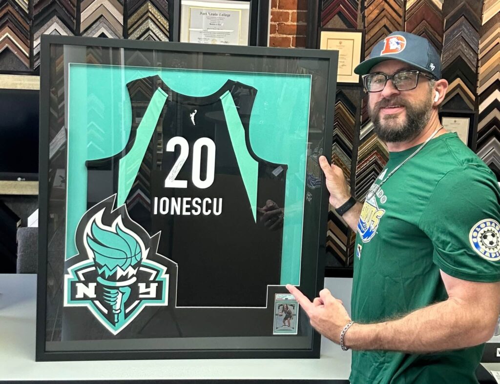 Custom Framed Sabrina Ionescu New York Liberty Jersey