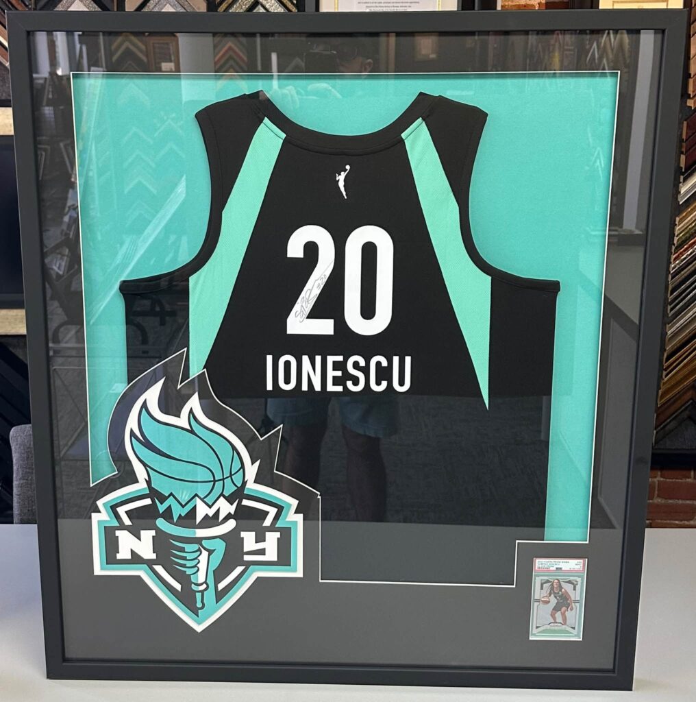 Custom Framed Sabrina Ionescu New York Liberty Jersey