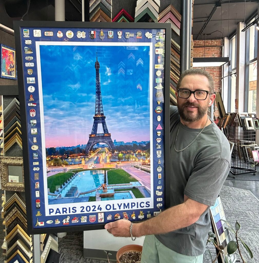 Custom Framed Paris Olympics Pins Shadowbox 