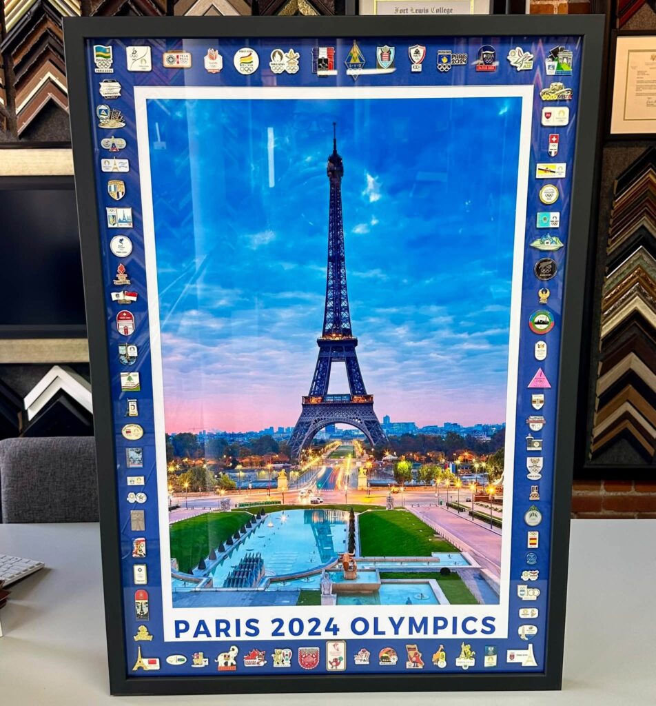 Custom Framed Paris Olympics Pins Shadowbox 