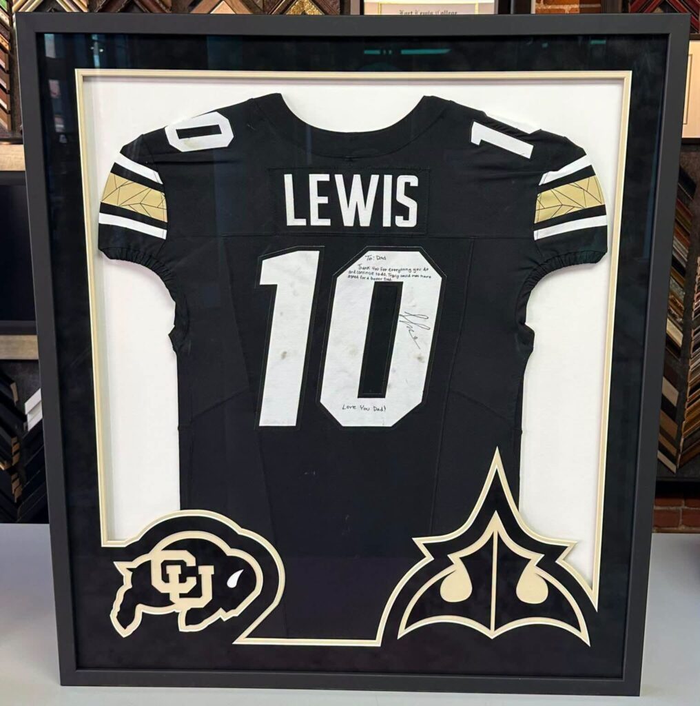 Custom Framed Julian Lewis CU Buffs Jersey