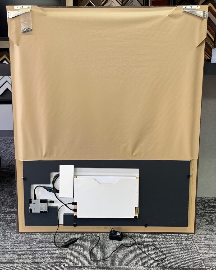 Custom Framed Tool Poster With Looping Video Screen