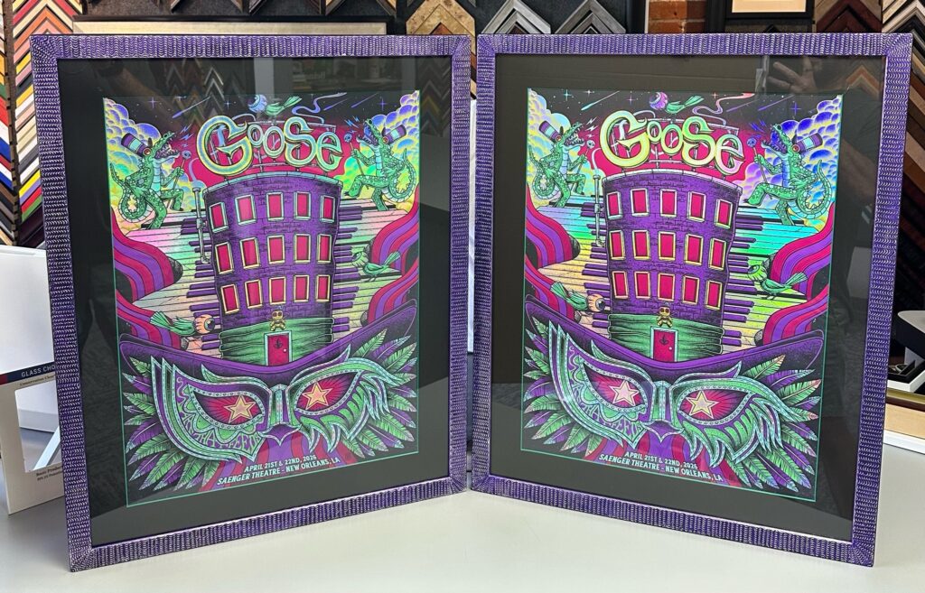 Custom Framed Goose Concert Posters 