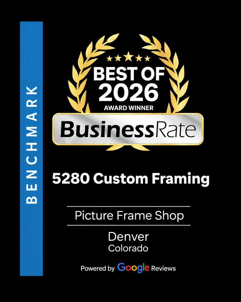 5280 Custom Framing Named 'Best Picture Frame Shop' in Denver on BusinessRate!