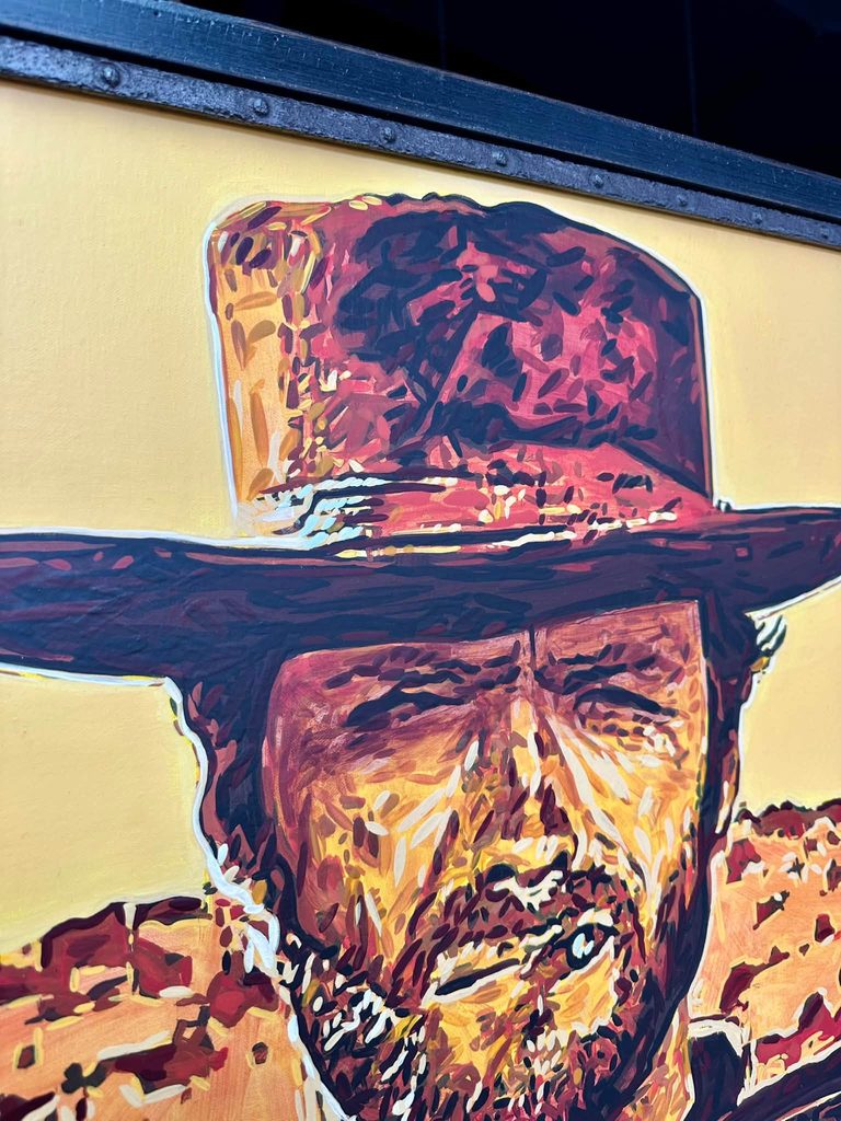 Custom Framed 'The Man with No Name' Pop Art Triptych 