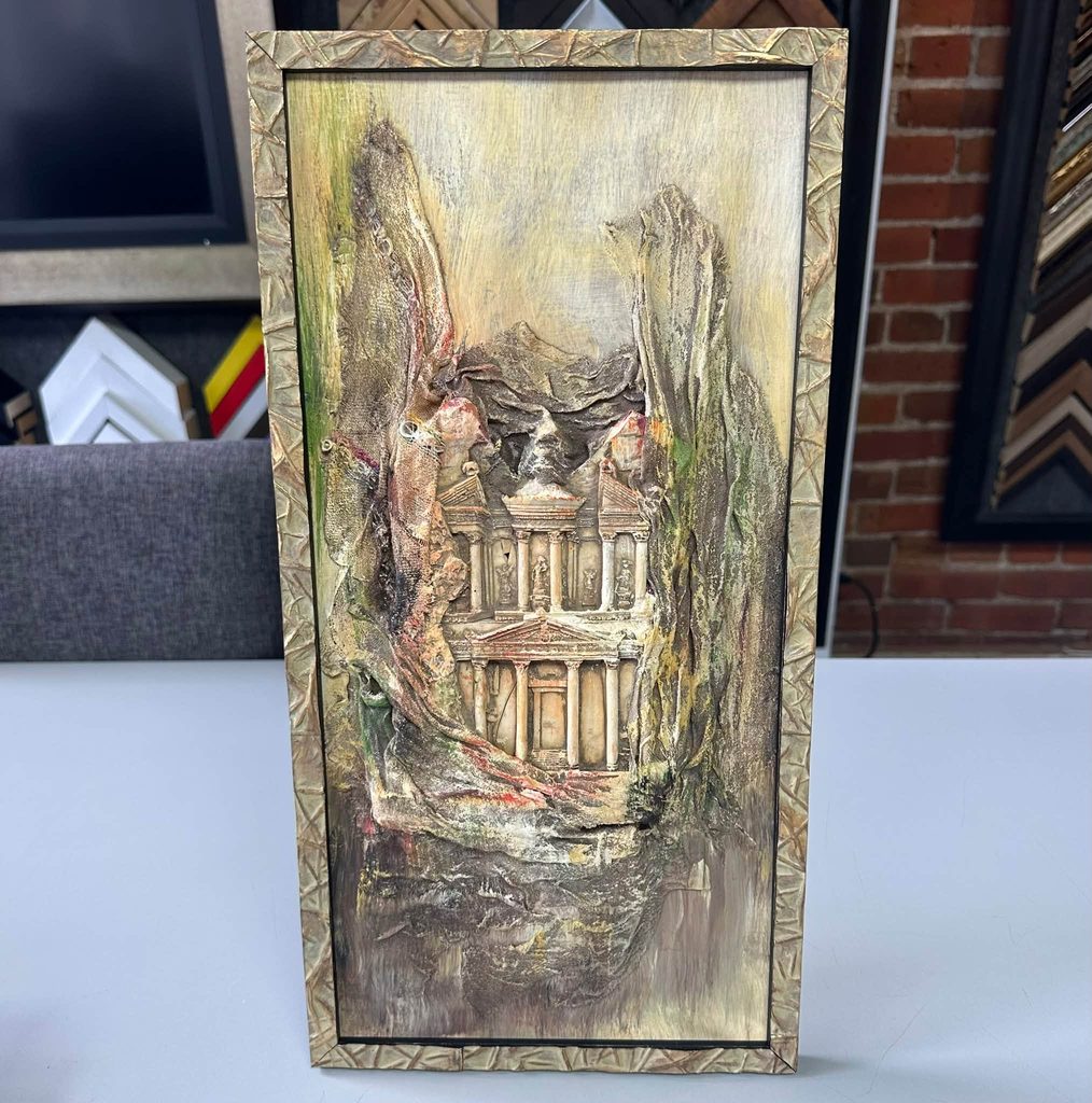Custom Framed 3D Artwork of Petra, Jordan