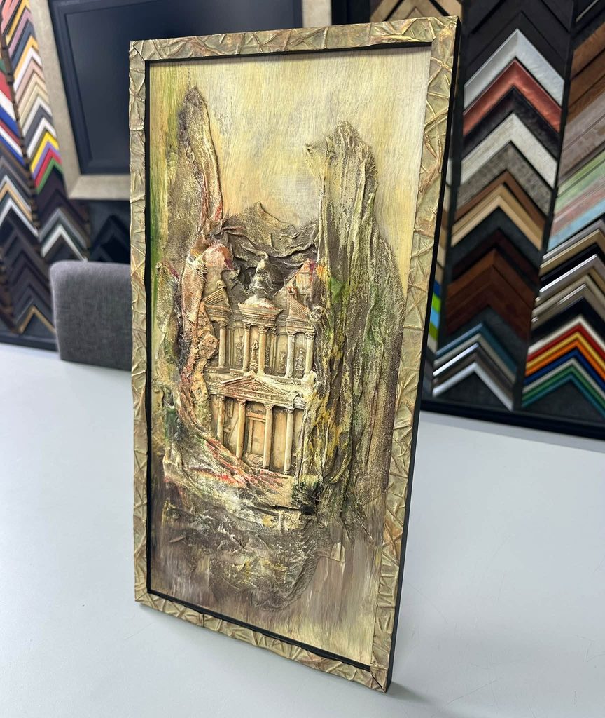 Custom Framed 3D Artwork of Petra, Jordan
