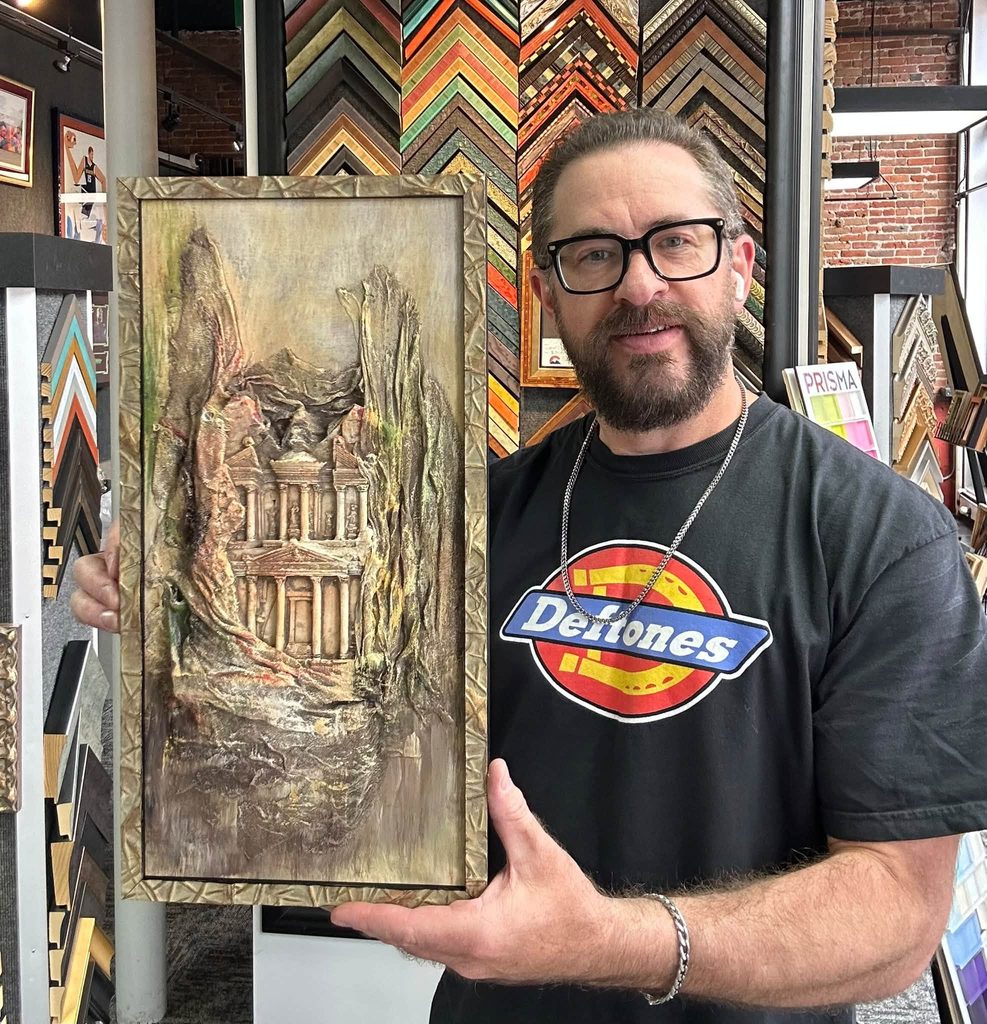 Custom Framed 3D Artwork of Petra, Jordan