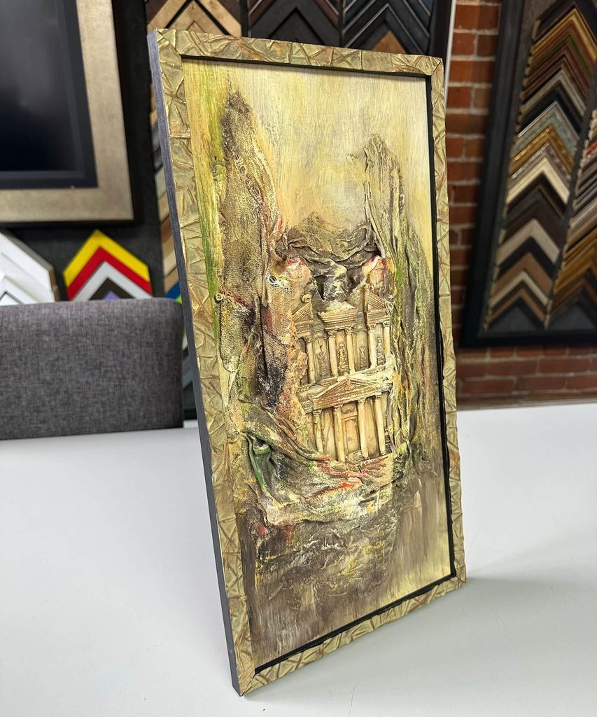 Custom Framed 3D Artwork of Petra, Jordan