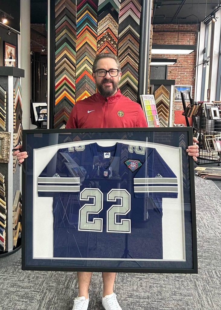 Custom Framed Emmitt Smith Dallas Cowboys Jersey
