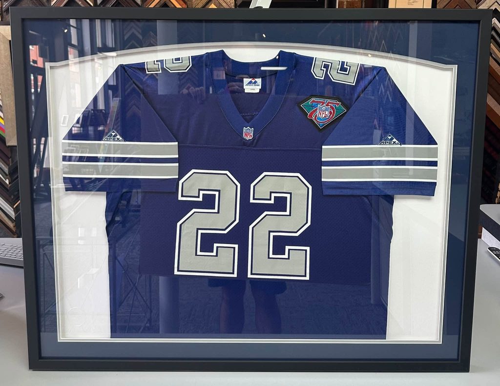 Custom Framed Emmitt Smith Dallas Cowboys Jersey