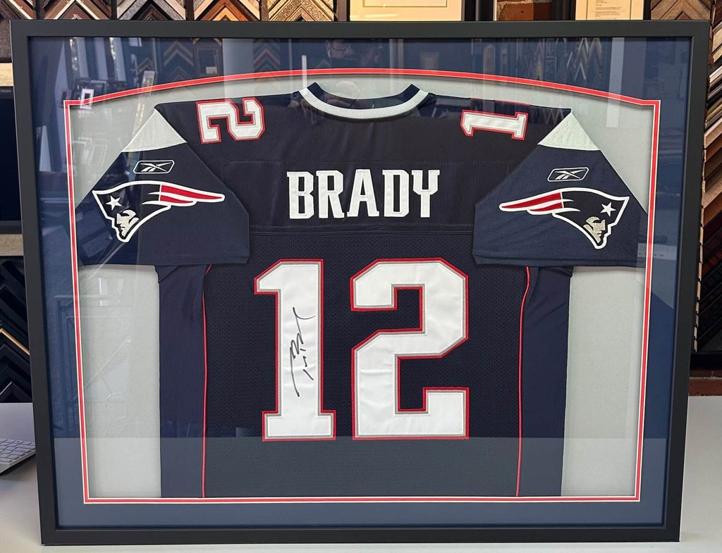Custom Framed Tom Brady Patriots Jersey 
