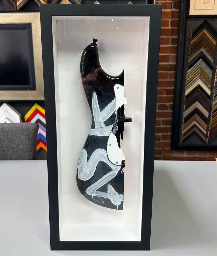 Custom Framed 'Empire of the Sun' Broken Guitar Shadowbox 
