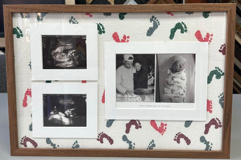 Custom Framed Baby Announcement 