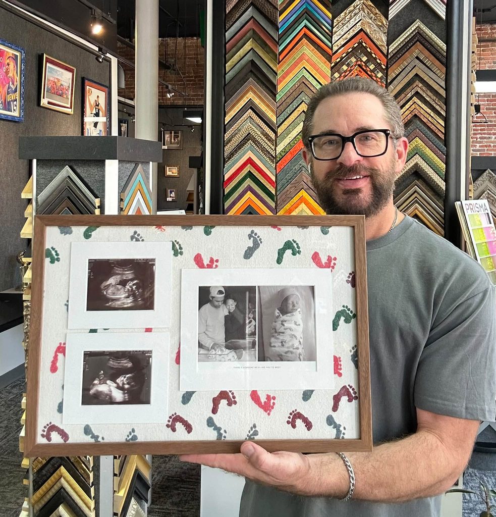 Custom Framed Baby Announcement