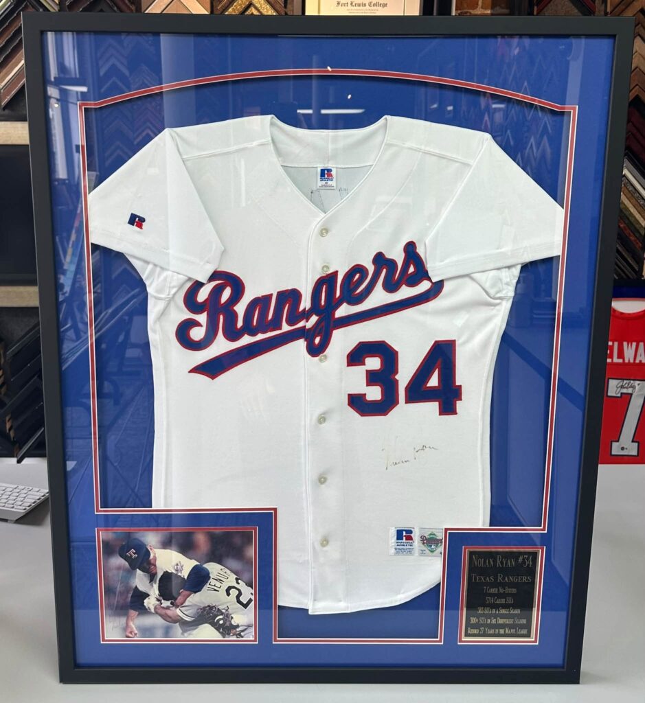 Custom Framed Nolan Ryan Texas Rangers Jersey