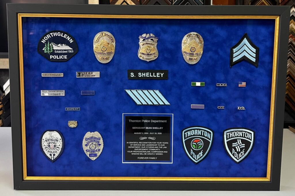 Police Retirement Shadowbox 