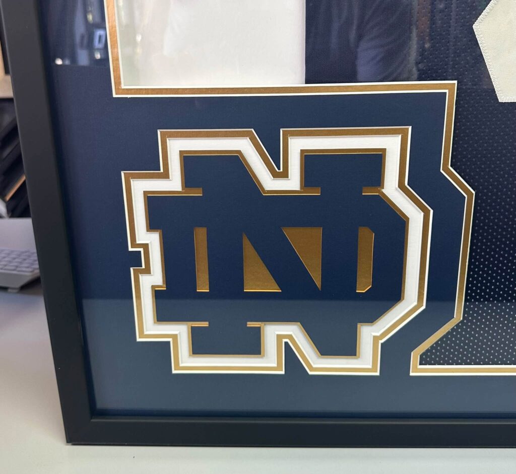 Custom Framed Rudy Ruettiger Notre Dame Jersey 