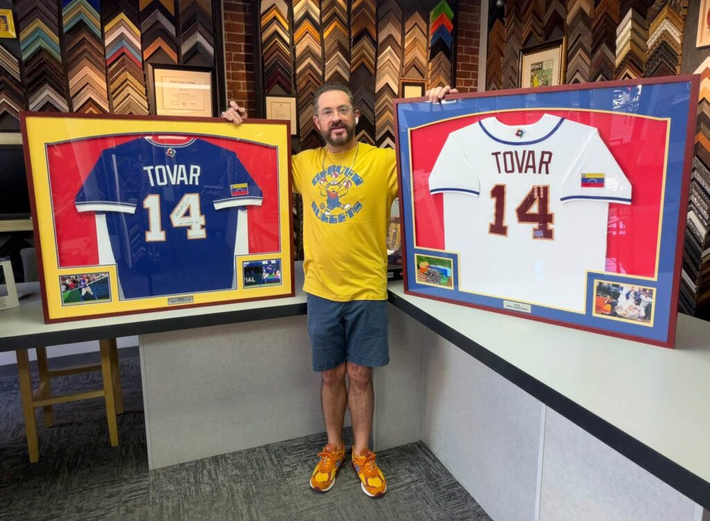 Custom Framed Ezequiel Tovar Team Venezuela Jerseys