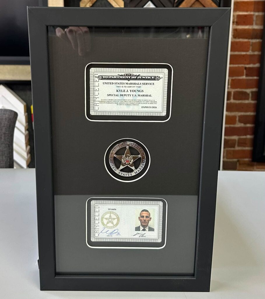 Custom Framed US Marshals Service Shadowbox 