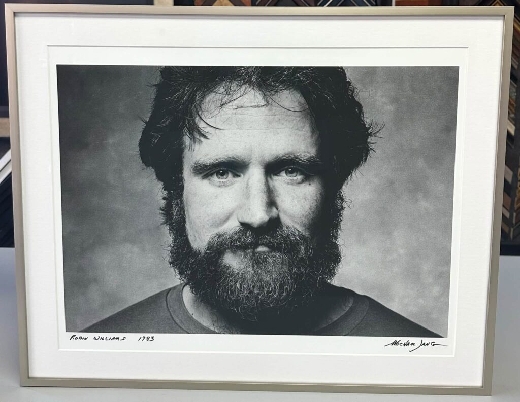 Custom Framed Robin Williams Portrait by Michael Jang