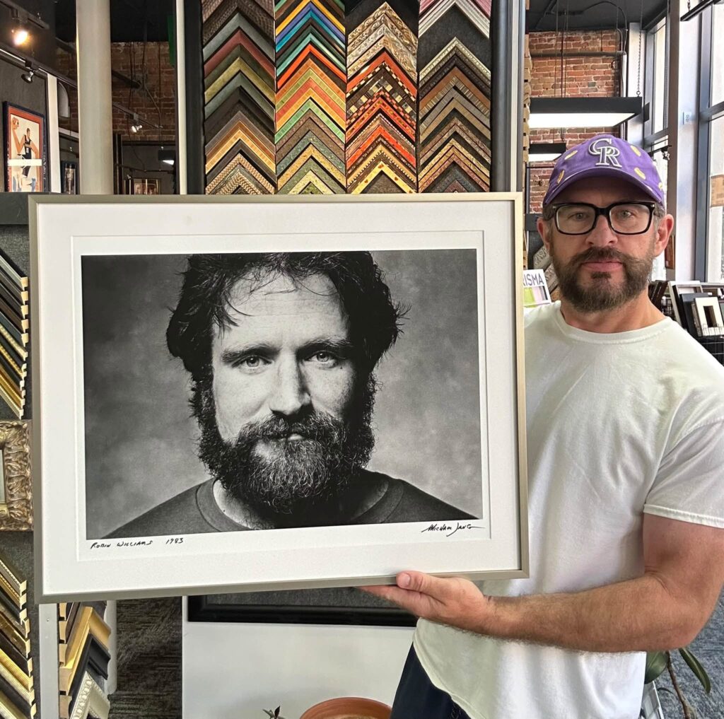 Custom Framed Robin Williams Portrait by Michael Jang